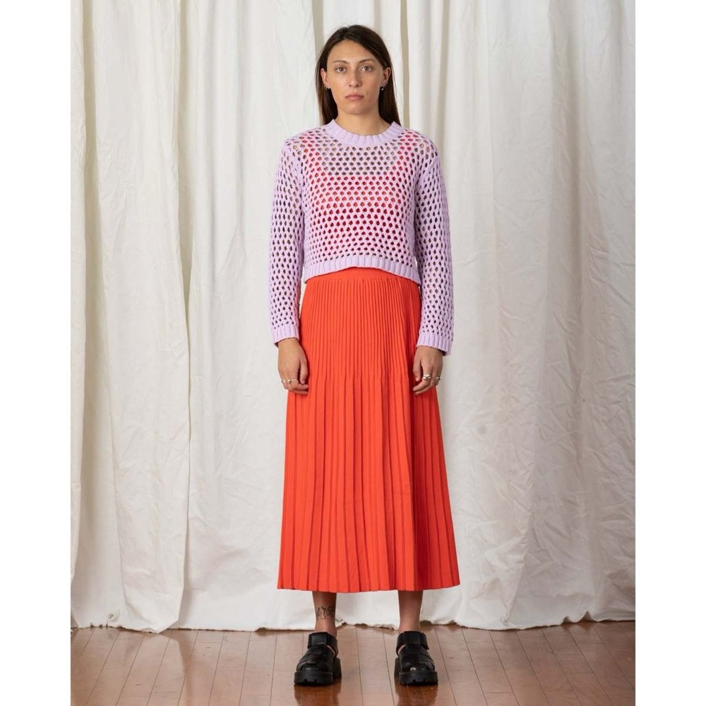 Ali Golden Lilac Open Knit Sweater size XS